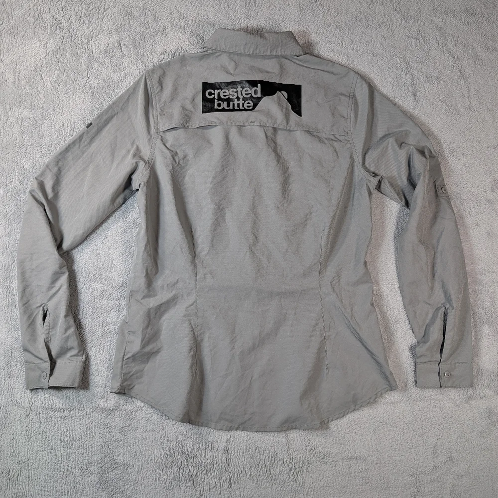 Helly‎ Hansen Crested Butte Button Down Shirt Gray Size Medium - Picture 6 of 8